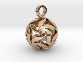 Star Ball Floral (Pendant Size) in 14k Rose Gold Plated Brass