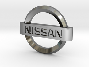 Nissan Flipkey Logo Badge Emblem in Fine Detail Polished Silver