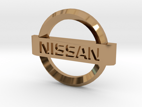 Nissan Flipkey Logo Badge Emblem in Polished Brass