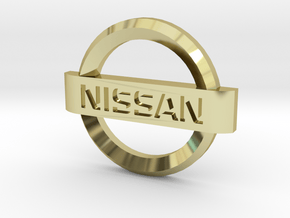 Nissan Flipkey Logo Badge Emblem in 18k Gold Plated Brass