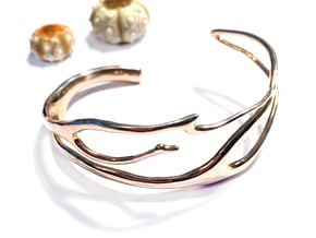 Coral 2 branch cuff in Polished Bronze
