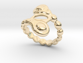 Spiral Bubbles Ring 32 - Italian Size 32 in 14K Yellow Gold