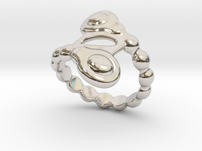 Spiral Bubbles Ring 32 - Italian Size 32 in Platinum