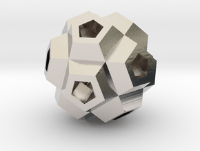 Coral Polyhedron Pendant in Platinum