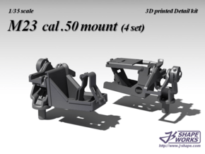 1/35 M23 cal .50 mount (4 set) in Tan Fine Detail Plastic
