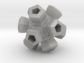 Cauliflower Polyhedron Pendant in Aluminum