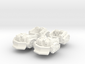 Mustang Scout Tractor (Alternate Set) in White Processed Versatile Plastic