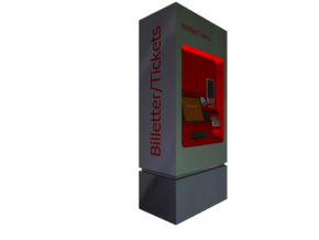 NSB Billettautomat 1/87 in Tan Fine Detail Plastic