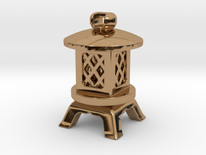 Japanese Stone Lantern A: Tritium (All Materials) in Polished Brass