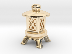 Japanese Stone Lantern A: Tritium (All Materials) in 14k Gold Plated Brass