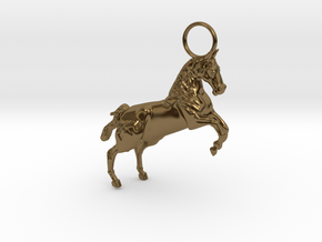 Horse Earring/Pendant in Polished Bronze