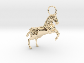 Horse Earring/Pendant in 14k Gold Plated Brass
