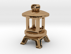 Japanese Stone Lantern B: Tritium (All Materials) in Polished Brass