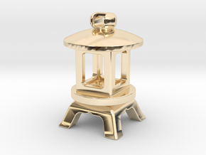 Japanese Stone Lantern B: Tritium (All Materials) in 14k Gold Plated Brass