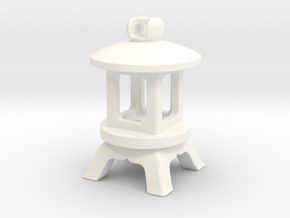 Japanese Stone Lantern B: Tritium (All Materials) in White Processed Versatile Plastic