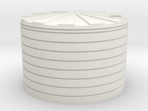 HO scale plastic water tank in White Natural Versatile Plastic
