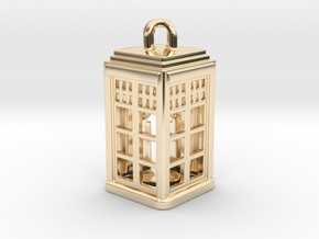 Tardis Lantern 2: Tritium (All Materials) in 14k Gold Plated Brass