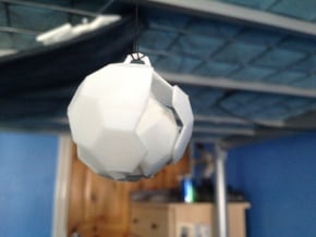 Broken Bucky Ball in White Natural Versatile Plastic