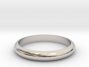 Ring 18mm in Rhodium Plated Brass