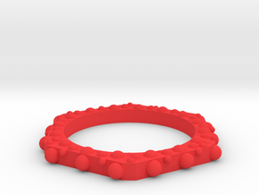 Honeycomb ring in Red Processed Versatile Plastic