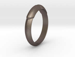  Arrow Ring Ø18.19 mm /Ø0.716 inch in Polished Bronzed Silver Steel