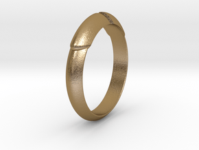  Arrow Ring Ø18.19 mm /Ø0.716 inch in Polished Gold Steel