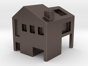 Monopoly house in Polished Bronzed Silver Steel
