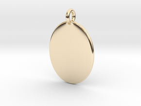 Thumb Print Base Pendant in 14K Yellow Gold