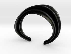 The Comfort Sculptural Cuff in Matte Black Steel