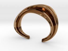 The Comfort Sculptural Cuff in Polished Brass