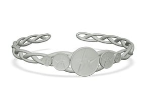 Celtic Knot Pentacle Cuff Bracelet (2.5" diameter) in Tan Fine Detail Plastic