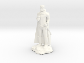 King with Goblet and Sword in White Processed Versatile Plastic