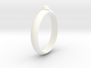 Ø18.19 mm /Ø0.716 inch Arrow Ring Style 2 in White Processed Versatile Plastic