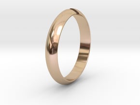 Ø18.19 mm /Ø0.716 inch Arrow Ring Style 1 in 14k Rose Gold Plated Brass