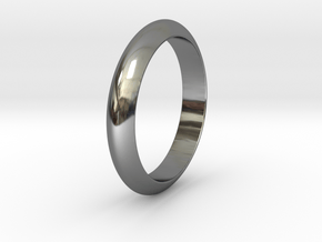 Ø19.22 mm Smooth Ring/Ø0.757 inch in Fine Detail Polished Silver