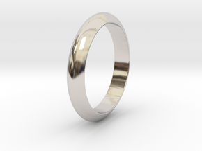 Ø19.22 mm Smooth Ring/Ø0.757 inch in Rhodium Plated Brass