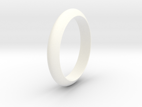 Ø19.22 mm Smooth Ring/Ø0.757 inch in White Processed Versatile Plastic