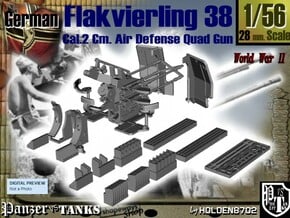 1-56 Flakvierling 38 in Smooth Fine Detail Plastic