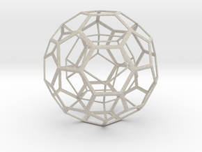 Dodecahedron in Truncated Icosahedron in Natural Sandstone