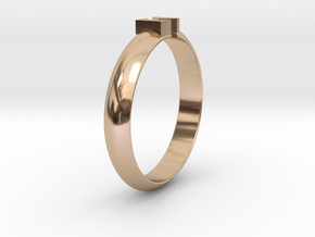 Ø18.19 Mm Design Block Arrow Ring/Ø0.716 inch in 14k Rose Gold