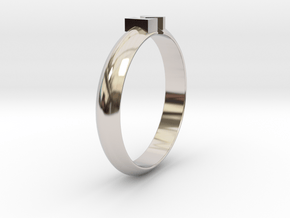 Ø18.19 Mm Design Block Arrow Ring/Ø0.716 inch in Platinum