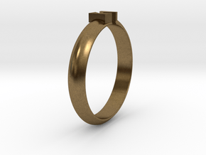 Ø18.19 Mm Design Block Arrow Ring/Ø0.716 inch in Natural Bronze