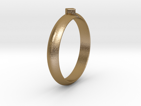 Ø18.19 Mm Design Special Arrow Ring/Ø0.716 inch in Polished Gold Steel