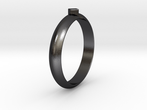 Ø18.19 Mm Design Special Arrow Ring/Ø0.716 inch in Polished and Bronzed Black Steel