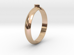Ø18.19 Mm Design Special Arrow Ring/Ø0.716 inch in 14k Rose Gold Plated Brass