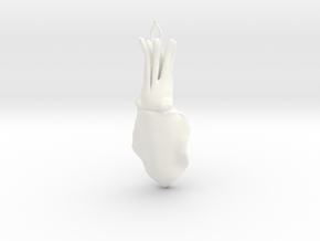 Cuttlefish pendant in White Processed Versatile Plastic