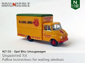 Opel Blitz A Umzugswagen (N 1:160) in Tan Fine Detail Plastic