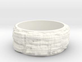 Mountainous Ring Size 10.75 in White Processed Versatile Plastic
