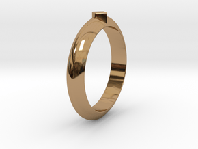 Ø18.35 Mm Functional Ring Style 1 Ø0.722 Inch in Polished Brass