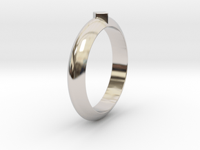 Ø18.35 Mm Functional Ring Style 1 Ø0.722 Inch in Rhodium Plated Brass